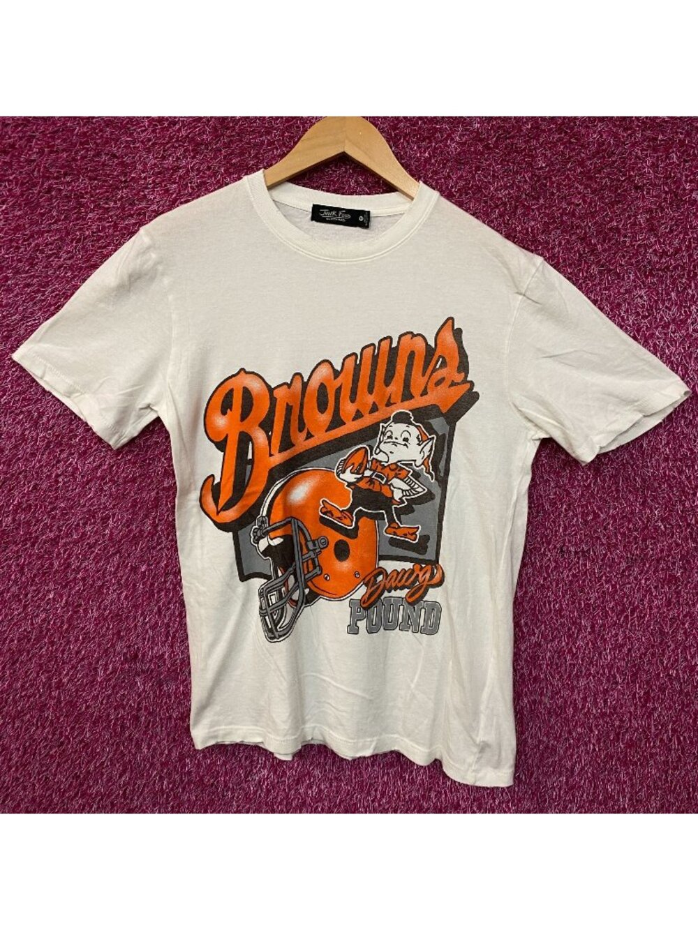 Junk Food Cleveland Browns Dawg Pound Retro Style T-Shirt Small